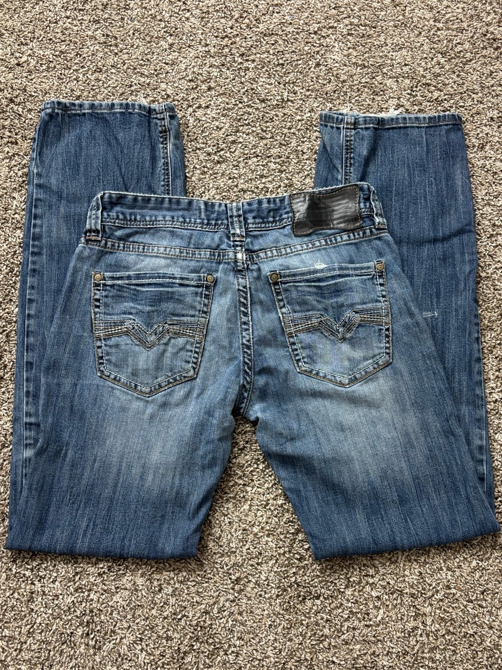 Rock & Roll Cowboy Denim Pistol Straight Denim Western Jeans Men Size 32X36